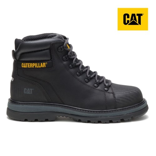 Pánské Pracovní Boty Caterpillar Foxfield Steel Toe Černé (CZ-9QMO)